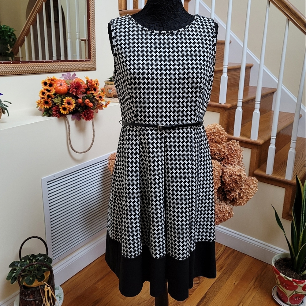 Calvin Klein Houndstooth Dress
